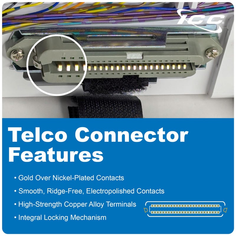 ICC 66 Block Prewired with 89D Mounting Bracket & Cover, Punch Down Block for Telephone System, 25 Pair Female Telco Connector, 66M1-25M - Image 4